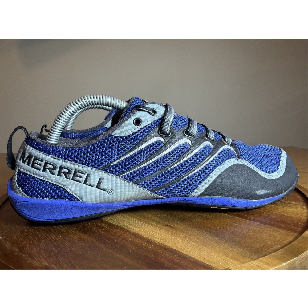 Merrell Trail Glove 4 Olympia Barefoot Running Shoes Blue Vibram Mens 9.5 J09673